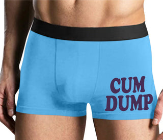 Cum Dump - Bold Design - Mens Blue Boxer Brief