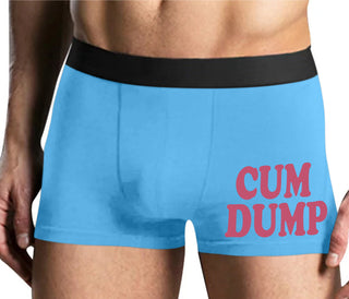 Cum Dump - Bold Design - Mens Blue Boxer Brief