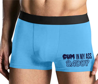 Cum In My Ass Daddy - Mens Blue Boxer Brief