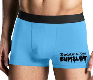 Daddy's Little Cumslut - Mens Blue Boxer Brief