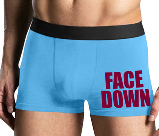 Face Down - Mens Blue Boxer Brief