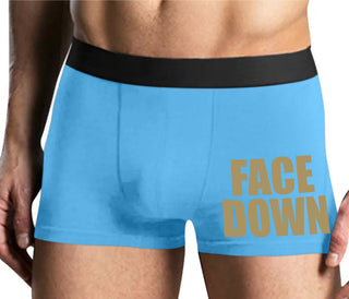Face Down - Mens Blue Boxer Brief