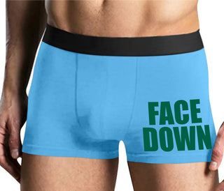 Face Down - Mens Blue Boxer Brief