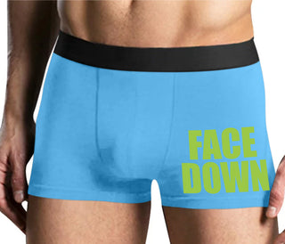 Face Down - Mens Blue Boxer Brief