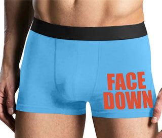 Face Down - Mens Blue Boxer Brief