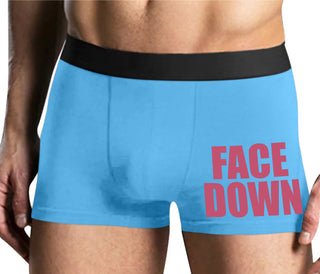 Face Down - Mens Blue Boxer Brief