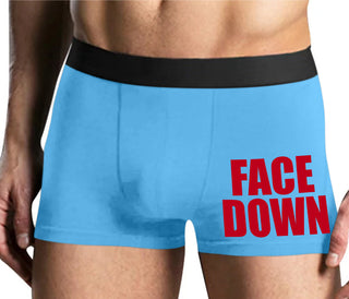 Face Down - Mens Blue Boxer Brief