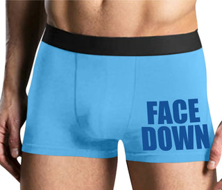 Face Down - Mens Blue Boxer Brief