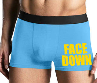 Face Down - Mens Blue Boxer Brief