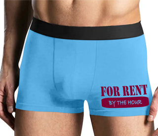 For Rent By The Hour - Mens Blue Boxer Brief
