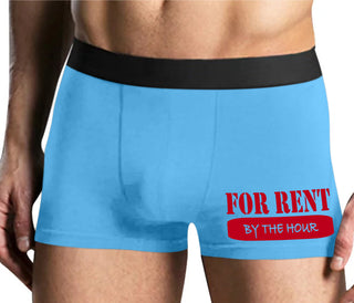 For Rent By The Hour - Mens Blue Boxer Brief