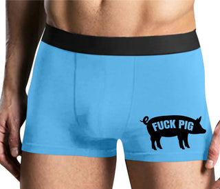 Fuck Pig - Mens Blue Boxer Brief