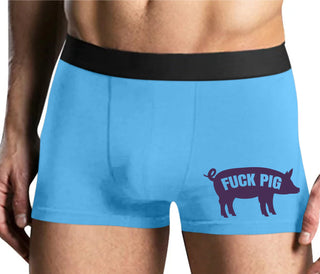 Fuck Pig - Mens Blue Boxer Brief