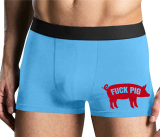 Fuck Pig - Mens Blue Boxer Brief