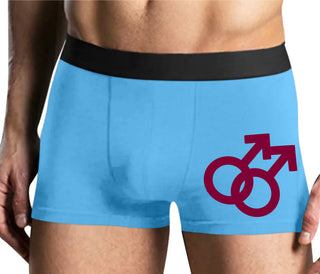 Gay Sign - Mens Blue Boxer Brief