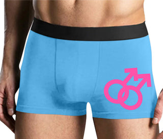 Gay Sign - Mens Blue Boxer Brief
