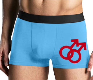 Gay Sign - Mens Blue Boxer Brief