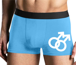 Gay Sign - Mens Blue Boxer Brief
