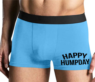 Happy Humpday - Mens Blue Boxer Brief