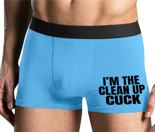 I'm The Clean Up Cuck - Mens Blue Boxer Brief