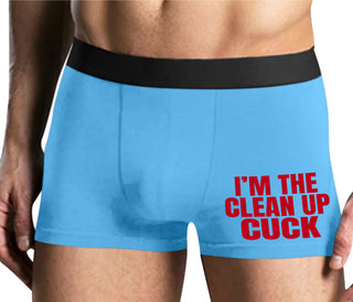 I'm The Clean Up Cuck - Mens Blue Boxer Brief