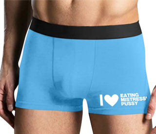 I Love Eating Mistress's Pussy - Mens Blue Boxer Brief