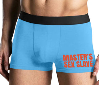 Masters Sex Slave - Mens Blue Boxer Brief