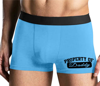 Property Of Daddy - Athletic Look - Mens Blue Boxer Brief