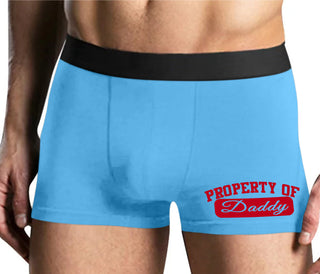 Property Of Daddy - Athletic Look - Mens Blue Boxer Brief