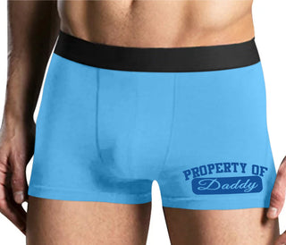 Property Of Daddy - Athletic Look - Mens Blue Boxer Brief