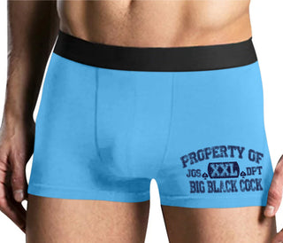 Property Of Big Black Cock - Jack Of Spades - Mens Blue Boxer Brief