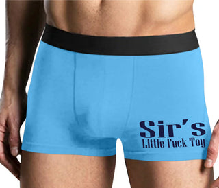 Sir's Little Fuck Toy - Mens Blue Boxer Brief