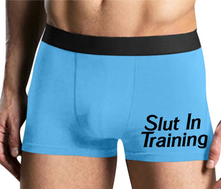 Slut In Training - Mens Blue Boxer Brief