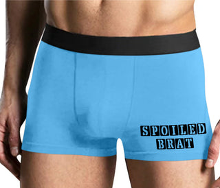 Spoiled Brat - Block Design - Mens Blue Boxer Brief