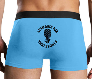Available for Threesomes - Swinger Pineapple - Blue Boxer Brief