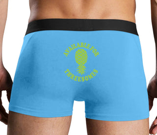 Available for Threesomes - Swinger Pineapple - Blue Boxer Brief