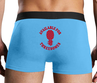 Available for Threesomes - Swinger Pineapple - Blue Boxer Brief