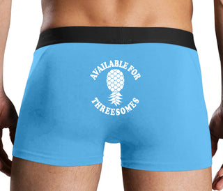 Available for Threesomes - Swinger Pineapple - Blue Boxer Brief