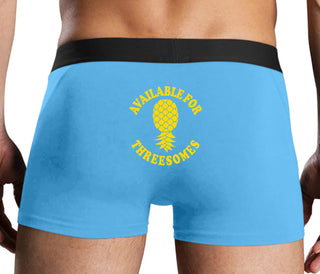 Available for Threesomes - Swinger Pineapple - Blue Boxer Brief