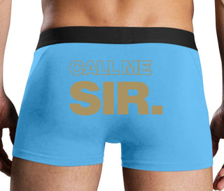 Call Me Sir - Blue Boxer Brief