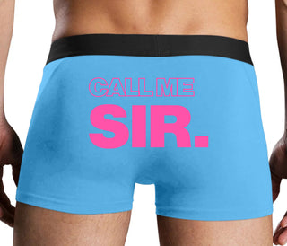 Call Me Sir - Blue Boxer Brief