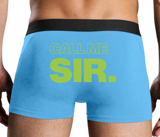 Call Me Sir - Blue Boxer Brief