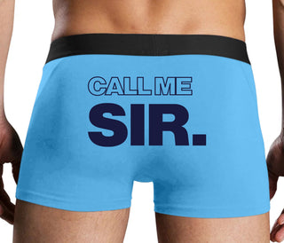 Call Me Sir - Blue Boxer Brief