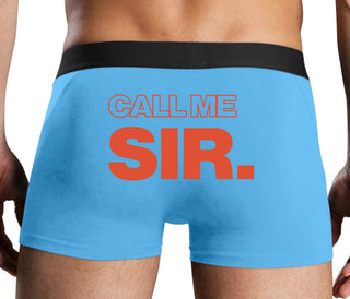 Call Me Sir - Blue Boxer Brief