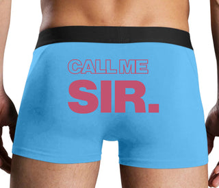 Call Me Sir - Blue Boxer Brief