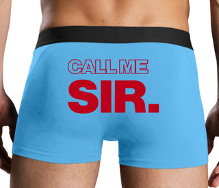 Call Me Sir - Blue Boxer Brief