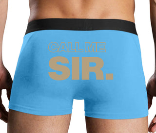 Call Me Sir - Blue Boxer Brief