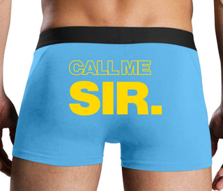 Call Me Sir - Blue Boxer Brief
