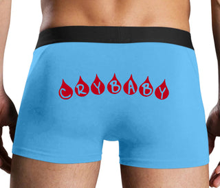 Crybaby Tear Design - Blue Boxer Brief
