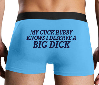 My Cuck Husband Knows I Deserve A Big Dick - Blue Boxer Brief